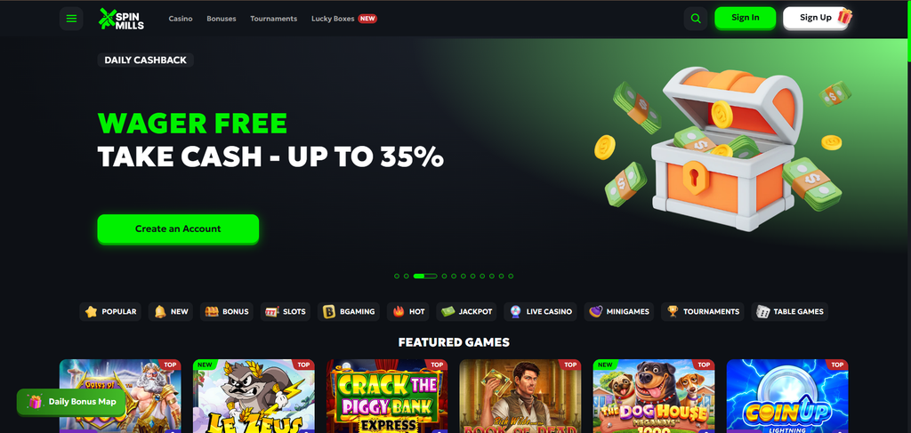 Spinmills, bonus terms page, Spinmills bonus terms page with its wagering requirement visible
